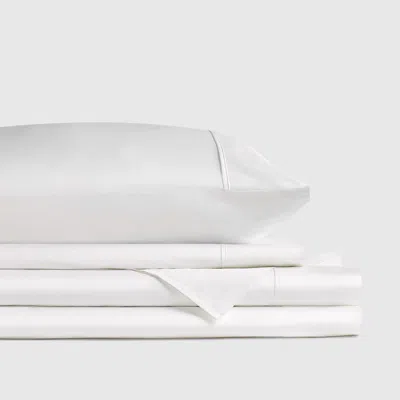 Ashley J. Queen New York Premier Sateen 4-piece Sheet Set In White
