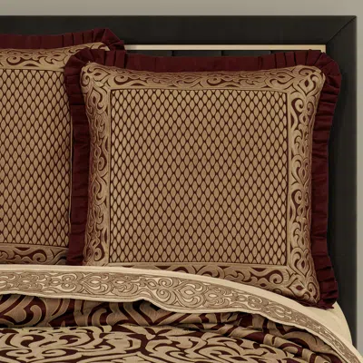 Ashley J. Queen New York Renzo Euro Sham In Red