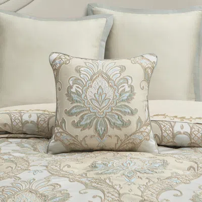 Ashley J. Queen New York Rita Square Decorative Throw Pillow In Neutral