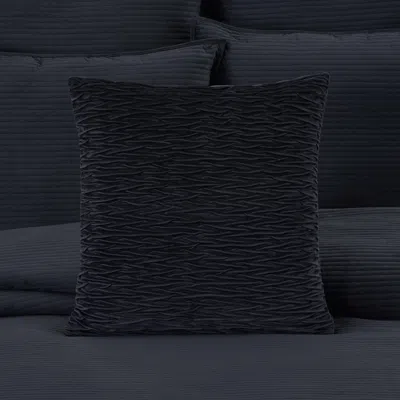 Ashley J. Queen New York Townsend Ripple Pillow 20" Square Decorative Throw Cover In Purple