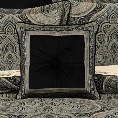 Ashley J. Queen New York Vincenzo 18" Square Decorative Throw Pillow In Blue