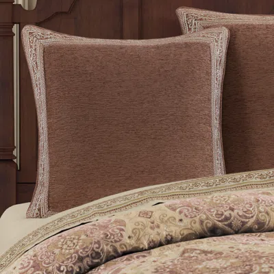 Ashley J. Queen New York Weston Euro Sham In Brown