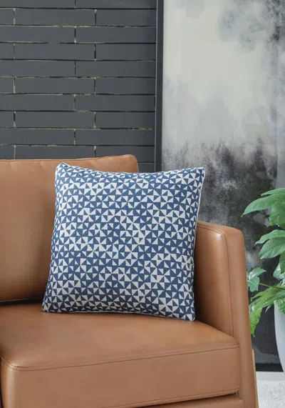 Ashley Jaycott Next-gen Nuvella™ Performance Fabric Indoor/outdoor Pillow In Blue