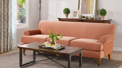 Ashley Jennifer Taylor Home Alana Lawson Three-cushion Sofa In Orange