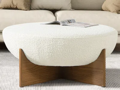 Ashley Jennifer Taylor Home Bali Ottoman In White