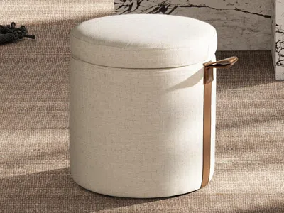 Ashley Jennifer Taylor Home Brandy Ottoman With Storage In White