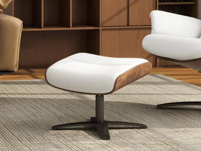 Ashley Jennifer Taylor Home Jovan Ottoman In White