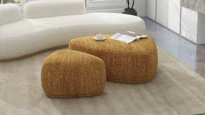 Ashley Jennifer Taylor Home Pebble Cocktail Ottoman In Brown
