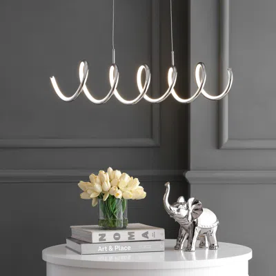 Ashley Jonathan Y 31" Linear Pendant Light In Silver