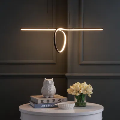 Ashley Jonathan Y 34" Linear Pendant Light In Black