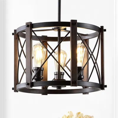 Ashley Jonathan Y 3-light Adjustable Led Pendant In Brown