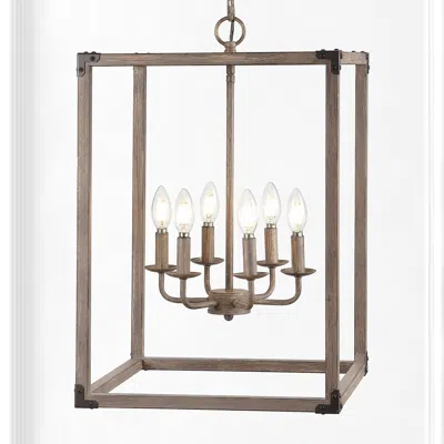 Ashley Jonathan Y 6-light Adjustable Led Pendant In Brown