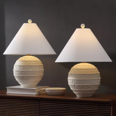 Ashley Jonathan Y Archer Table Lamp (set Of 2) In White