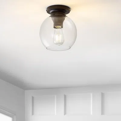 Ashley Jonathan Y Atlas 8" Led Flush Mount Light In Brown