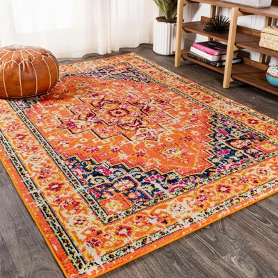 Ashley Jonathan Y Brooklyn 5' X 8' Area Rug In Orange