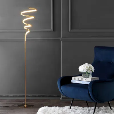 Ashley Jonathan Y Floor Lamp In Gold