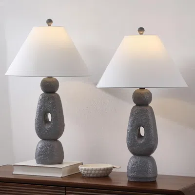 Ashley Jonathan Y Henge Table Lamp (set Of 2) In Black