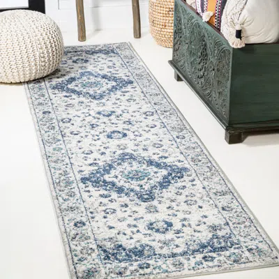 Ashley Jonathan Y Indhira Ornate 2' X 8' Runner Rug In Blue