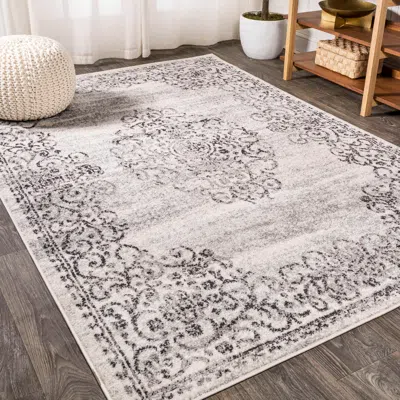 Ashley Jonathan Y Minori Filigree 4' X 6' Area Rug In Gray