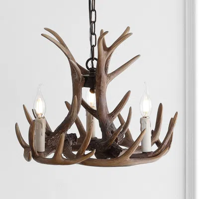 Ashley Jonathan Y Nelle 3-light Chandelier In Brown
