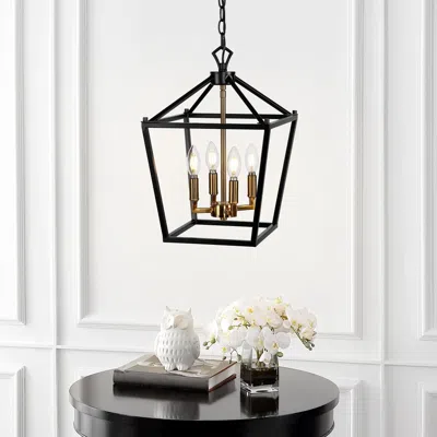Ashley Jonathan Y Pagoda 4-bulb Pendant Light In Black