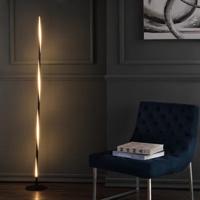 Ashley Jonathan Y Pilar Floor Lamp In Black