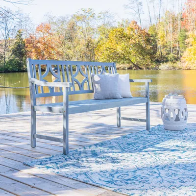 Ashley Jonathan Y Sloane Outdoor Bench In Blue
