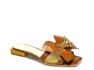 Ashley Kahen Blossom Sandal In Brown