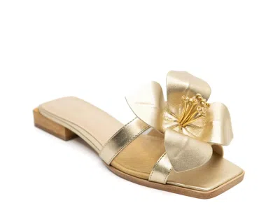 Ashley Kahen Blossom Sandal In Gold