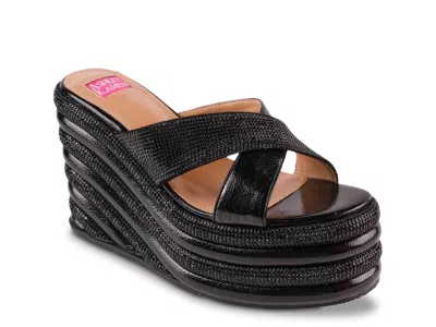 Ashley Kahen Carnival Wedge Sandal In Black