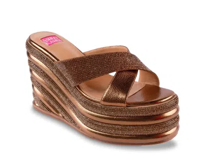 Ashley Kahen Carnival Wedge Sandal In Brown