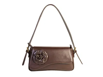 Ashley Kahen Empire Shoulder Bag In Brown
