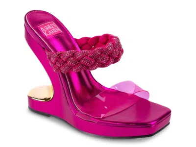Ashley Kahen Melrose Wedge Sandal In Pink