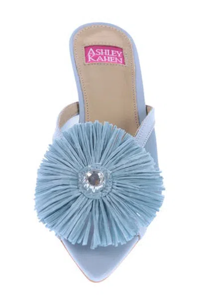Ashley Kahen Nicole Pointed Toe Mesh Mule In Blue