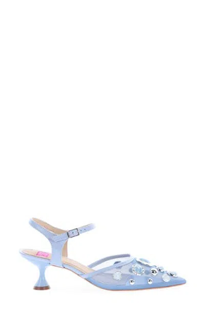 Ashley Kahen Rebecca Pointed Toe Pump In Blue