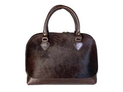 Ashley Kahen Ria Dome Satchel In Brown