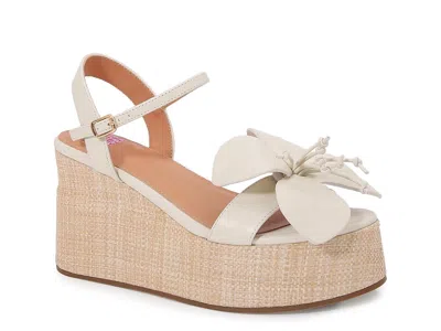 Ashley Kahen Tulip Wedge Sandal In White