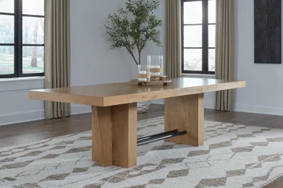 Ashley Kristiland 80"-98" Extendable Dining Table In Brown