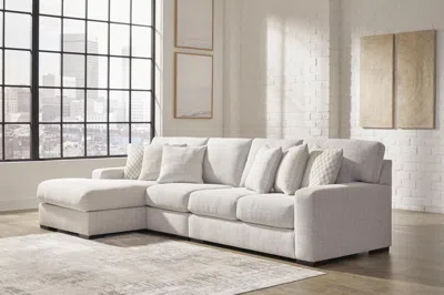 Ashley Larce 3-piece Next-gen Nuvella™ Performance Fabric Sectional With Chaise In Gray