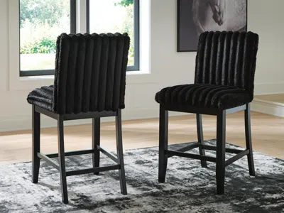 Ashley Lilyberg Counter Height Barstool In Black