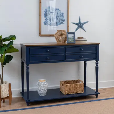 Ashley Linon Aster Console Table In Blue