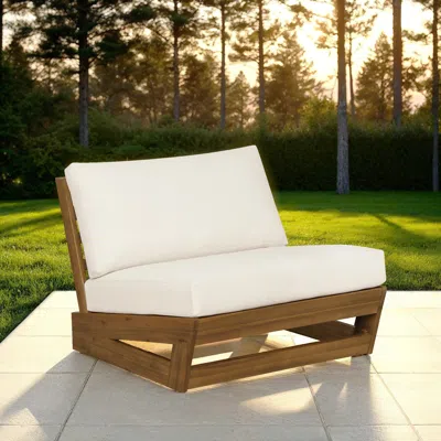 Ashley Linon Carmel Outdoor Lounge Chair In White