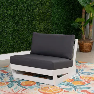 Ashley Linon Carmel Outdoor Lounge Chair In White