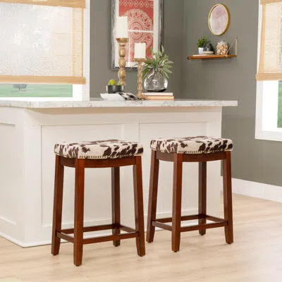 Ashley Linon Claridge Counter Height Bar Stool In Multi