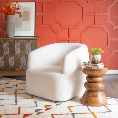 Ashley Linon Corinna Swivel Chair In White