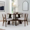 Ashley Linon Curran Dining Table And 4 Chairs In Brown