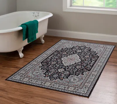 Ashley Linon Emerald Barton 3'3" X 5' Area Rug In Black