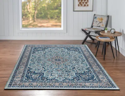 Ashley Linon Emerald Barton 5' X 7' Area Rug In Blue