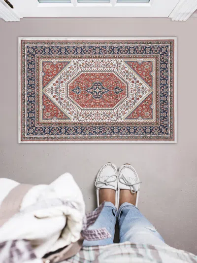 Ashley Linon Emerald Bayer 2'2" X 3'2" Area Rug In Red