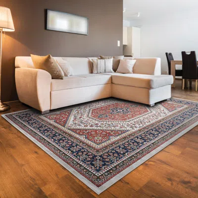 Ashley Linon Emerald Bayer 6'7" X 9'7" Area Rug In Red